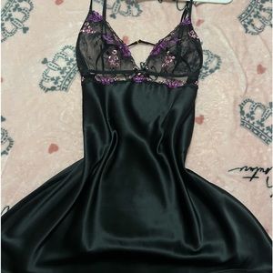 Victoria’s Secret Lace and Satin Embroidered Slip Dress